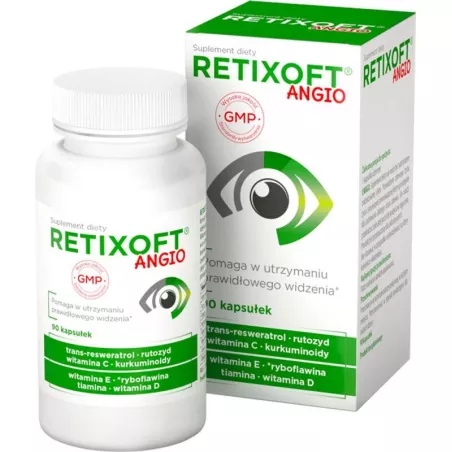 Retixoft Angio x 90 kapsułek tabletki na wzrok VERCO