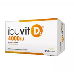 Ibuvit D3 4000 IU x 150 kapsułek witamina D ZAKŁADY FARMACEUTYCZNE POLPHARMA S.A.