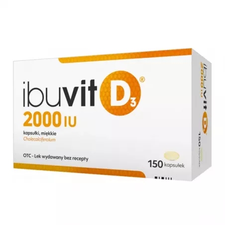 Ibuvit D3 2000 IU x 150 kapsułek witamina D ZAKŁADY FARMACEUTYCZNE POLPHARMA S.A.