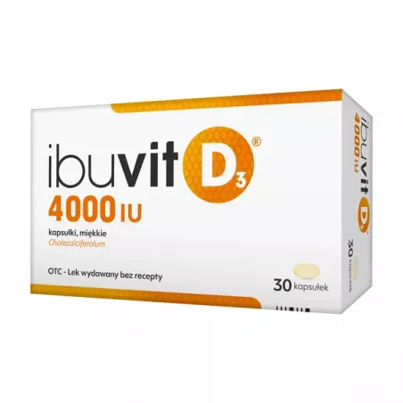 Ibuvit D3 4000 IU x 30 kapsułek witamina D ZAKŁADY FARMACEUTYCZNE POLPHARMA S.A.