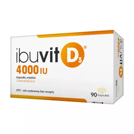 Ibuvit D3 4000 IU x 90 kapsułek witamina D ZAKŁADY FARMACEUTYCZNE POLPHARMA S.A.