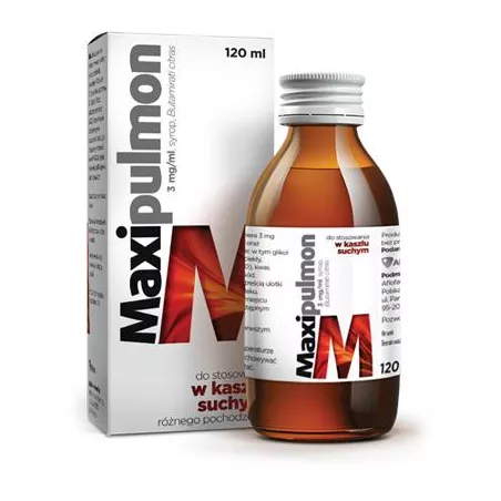 Maxipulmon syrop 3 mg/ml x 120ml leki na kaszel AFLOFARM FARMACJA POLSKA SP. Z O.O.