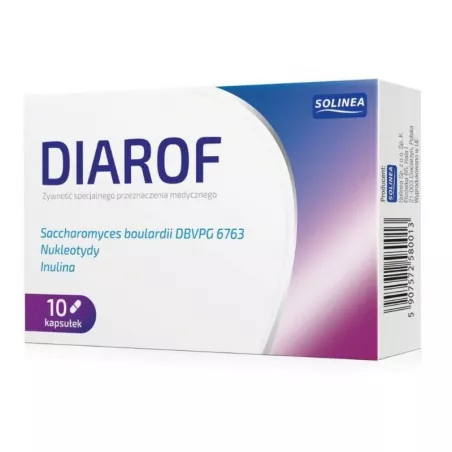 Diarof x 10 kapsułek probiotyki na trawienie SOLINEA SP. Z O.O. Diarof x 10 kapsułek probiotyki na trawienie SOLINEA SP. Z O.O.