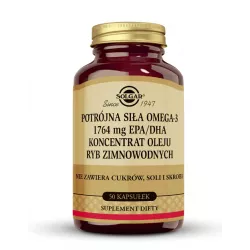 Solgar Potrójna siła Omega-3 1764mg EPA/DHA 50 kapsułek Sprawny umysł SOLGAR POLSKA SP. Z O.O.
