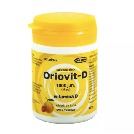 Oriovit-D 1000 j.m. (25 µg) x 100 tabletek do żucia witamina D ORION PHARMA POLAND SP. Z O.O.