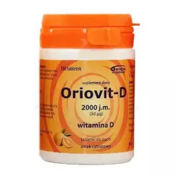 Oriovit-D 2000 j.m. (50 µg) x 100 tabletek do żucia witamina D ORION PHARMA POLAND SP. Z O.O.