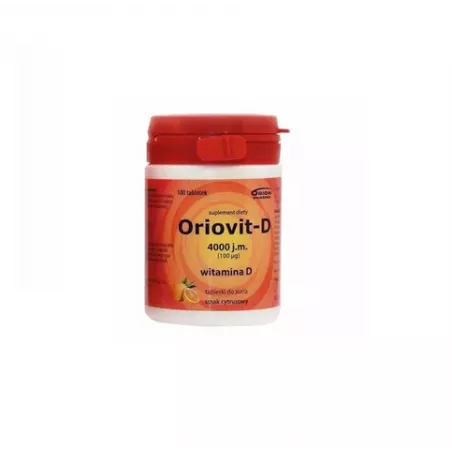 Oriovit-D 4000 j.m. (100 µg) x 100 tabletek do żucia witamina D ORION PHARMA POLAND SP. Z O.O.
