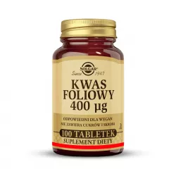 Solgar Kwas Foliowy 400 µg x 100 tabletek ( data ważności 30.06.2026 ) kwas foliowy SOLGAR POLSKA SP. Z O.O.