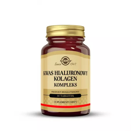 Solgar Kwas Hialuronowy Kolagen Kompleks x 30 tabletek suplementy na skórę włosy i paznokcie SOLGAR POLSKA SP. Z O.O.