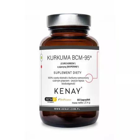 Kenay Kurkuma Bcm-95 z piperyną x 60 kapsułek Kurkuma KENAY