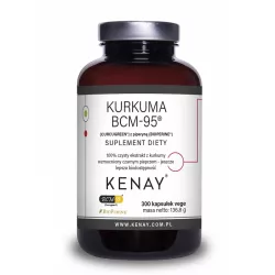 Kenay Kurkuma Bcm-95 z piperyną x 300 kapsułek Kurkuma KENAY