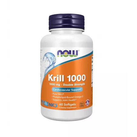 Now Foods Krill Oil 1000 x 60 kapsułek trany i oleje NOW FOODS