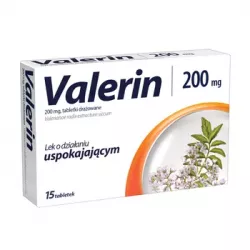 Valerin 200mg x 15 tabletek Spokój i Sen AFLOFARM FARMACJA POLSKA SP. Z O.O.