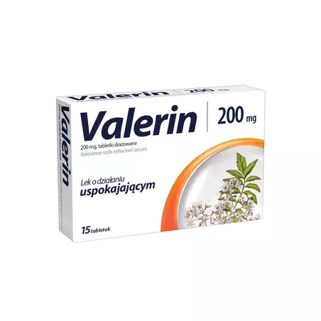 Valerin 200mg x 15 tabletek Spokój i Sen AFLOFARM FARMACJA POLSKA SP. Z O.O.