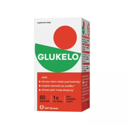 Glukelo x 60 kapsułek regulacja poziomu cukru USP ZDROWIE SP. Z O.O