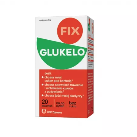 Glukelo Fix x 20 saszetek regulacja poziomu cukru USP ZDROWIE SP. Z O.O