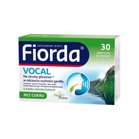 Fiorda Vocal owoce leśne x 30 pastylek do ssania leki na ból gardła i chrypkę PHYTOPHARM KLĘKA S.A.