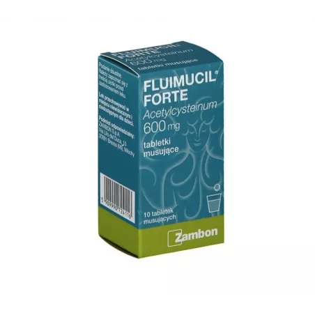 Fluimucil forte 600mg x 10 tabletek musujących leki na kaszel ZAMBON S.P.A.