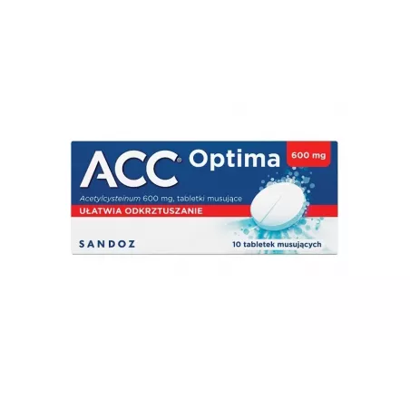 Acc Optima 600 mg x 10 tabletek musujących leki na kaszel SANDOZ GMBH
