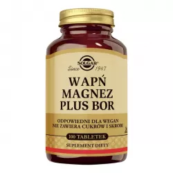 Solgar Wapń Magnez Plus Bor x 100 tabletek magnez SOLGAR POLSKA SP. Z O.O.