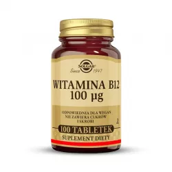 Solgar Witamina B12 100mcg x 100 tabletek witaminy z grupy B SOLGAR POLSKA SP. Z O.O.