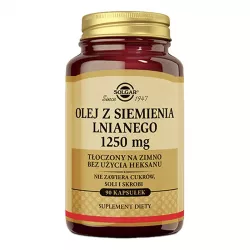 Solgar Olej z Siemienia Lnianego 1250mg 90 kapsułek ( data ważności 30.06.2026 ) leki i suplementy na cholesterol SOLGAR POLS...