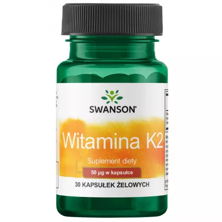 SWANSON Witamina K-2 50mcg x 30 kapsułek ( data ważności 30.09.2026 ) witamina K Swanson