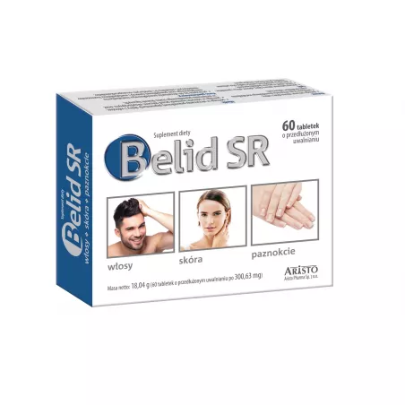 Belid SR x 60 tabletek Skóra Włosy i paznokcie ARISTO PHARMA SP. Z O.O.