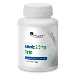 Aliness Miedź Trio 2,5 mg 100 tabletek antyoksydanty Aliness