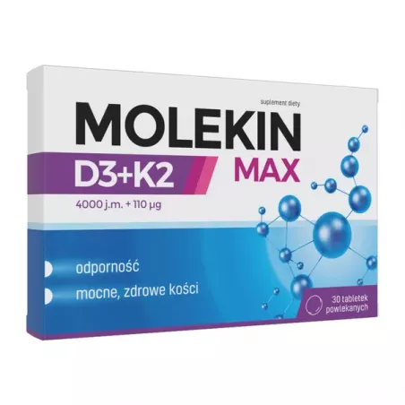 Molekin D3+K2 MAX x 30 tabletek osteoporoza N.P.ZDROVIT SP Z O.O.