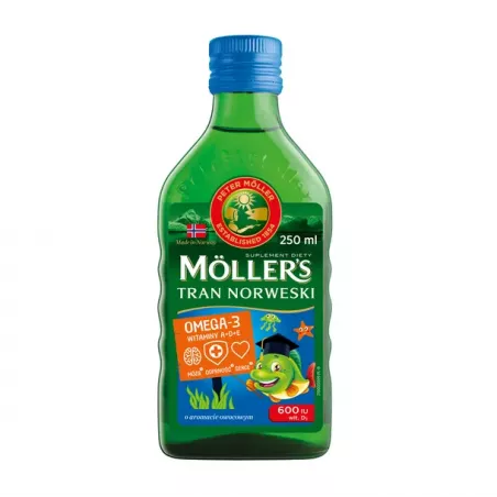 Mollers tran norweski 250 ml aromat owocowy naturalne preparaty na odporność ORKLA CARE S.A.