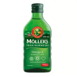 Möllers tran norweski 250 ml naturalny smak trany i oleje ORKLA CARE S.A.