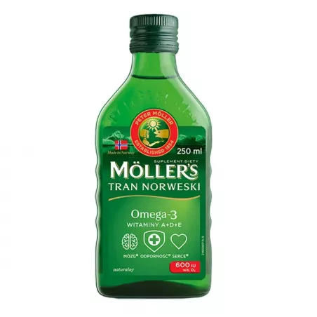 Möllers tran norweski 250 ml naturalny smak trany i oleje ORKLA CARE S.A.