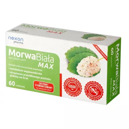 Morwa Biała Max x 60 tabletek Nexon Morwa Biała NEXON PHARMA SP. Z O.O. SP.K.