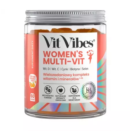 Vit Vibes Women's Multi-Vit żelki x 60 sztuk witaminy dla kobiet ZAKŁADY FARMACEUTYCZNE POLPHARMA S.A.