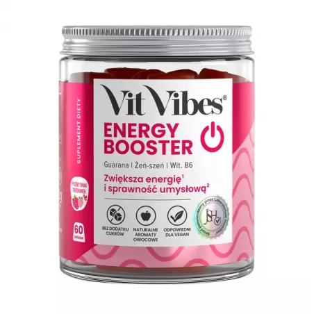 Vit Vibes Energy Booster żelki x 60 sztuk Energia ZAKŁADY FARMACEUTYCZNE POLPHARMA S.A.