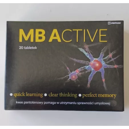 MB Active tabletki x 20 tabletek Pamięć i koncentracja UNIPHAR SP Z O.O.
