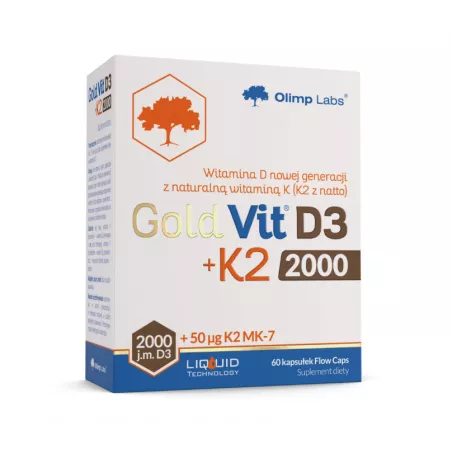 Olimp Gold-Vit D3 2000 + K2 60 kapsułek witamina D OLIMP LABORATORIES