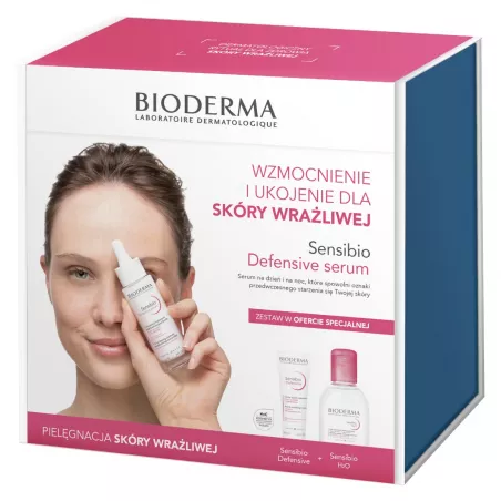 Bioderma Sensibio zestaw + kosmetyczka do twarzy Bioderma