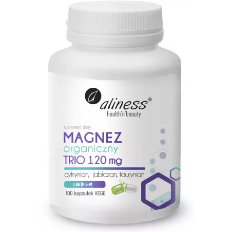 Aliness Magnez Organiczny Trio 120mg x 100 kps magnez Aliness