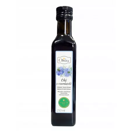 OLVITA Olej z Czarnuszki zimnotłoczony 250 ml regulacja poziomu cukru OLVITA