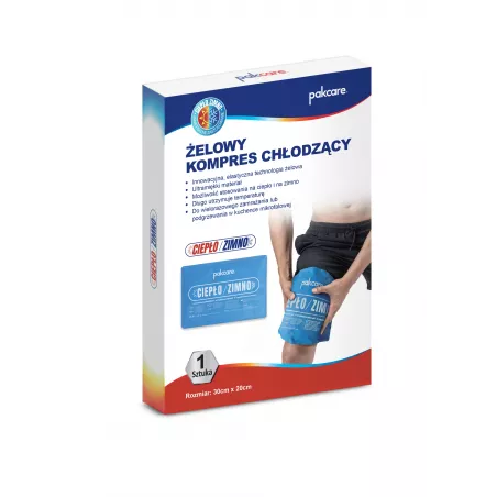 Pakcare żelowy kompres ciepło / zimno 30 x 20 cm x 1 sztuka Kompresy