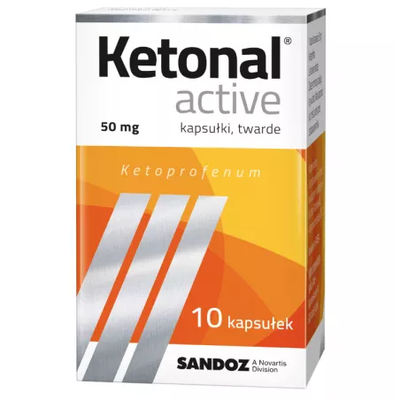 Ketonal Active 50 mg x 10 kapsułek tabletki przeciwbólowe SANDOZ GMBH