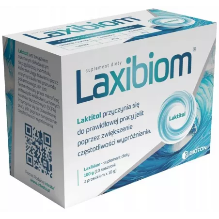 Laxibiom x 10 saszetek ( data ważności 31.08.2026 ) preparaty na zaparcia BIOTON S.A.