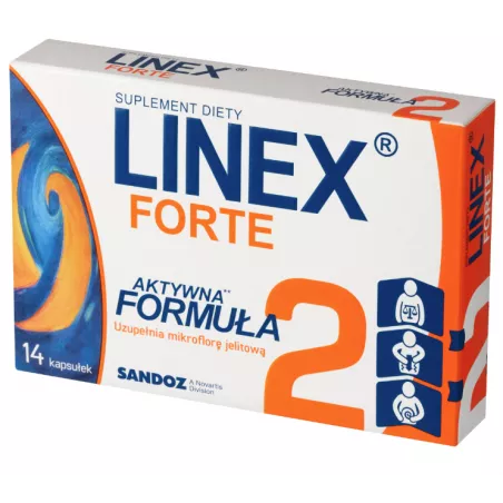 Linex Forte x 14 kapsułek probiotyki na trawienie SANDOZ GMBH
