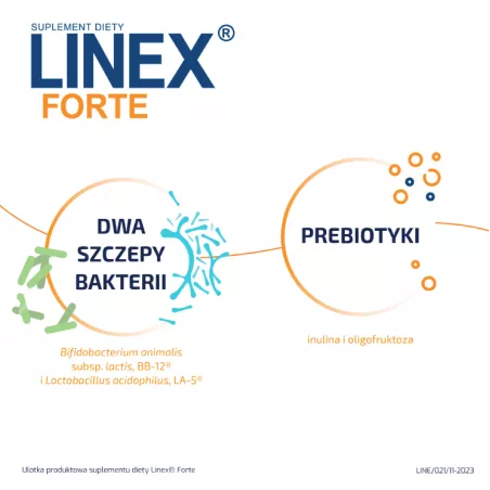 Linex Forte x 14 kapsułek probiotyki na trawienie SANDOZ GMBH