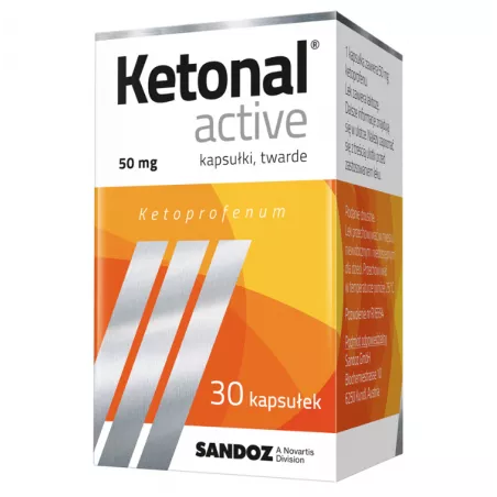 Ketonal Active 50 mg x 30 kapsułek tabletki przeciwbólowe SANDOZ GMBH