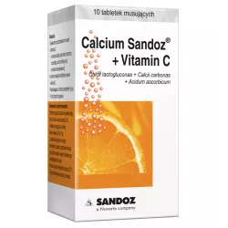 Calcium Sandoz + witamina C tabletki musujące x 10 tabletek Zdrowie SANDOZ GMBH