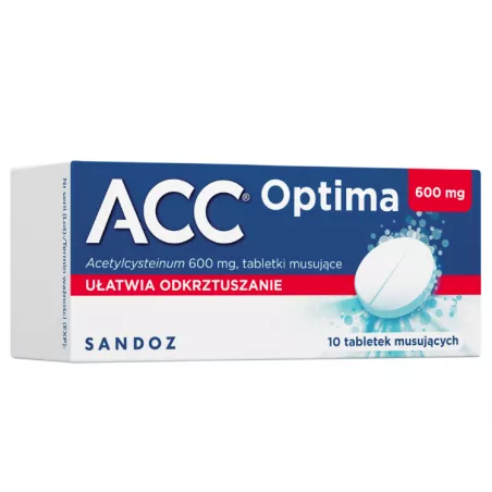 Acc Optima 600 mg x 10 tabletek musujących leki na kaszel SANDOZ GMBH