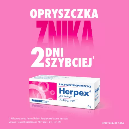 Herpex krem 50mg/g x 2 g opryszczka SANDOZ GMBH